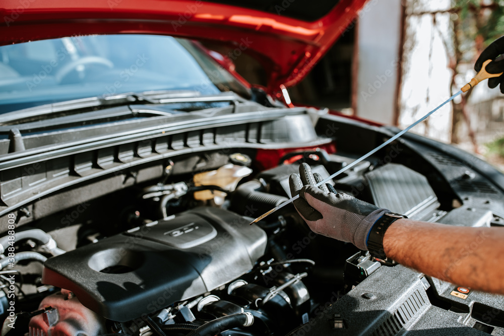 custom made wallpaper toronto digitalMechanic examinates the cars technical conditions. Exterior view of a new car