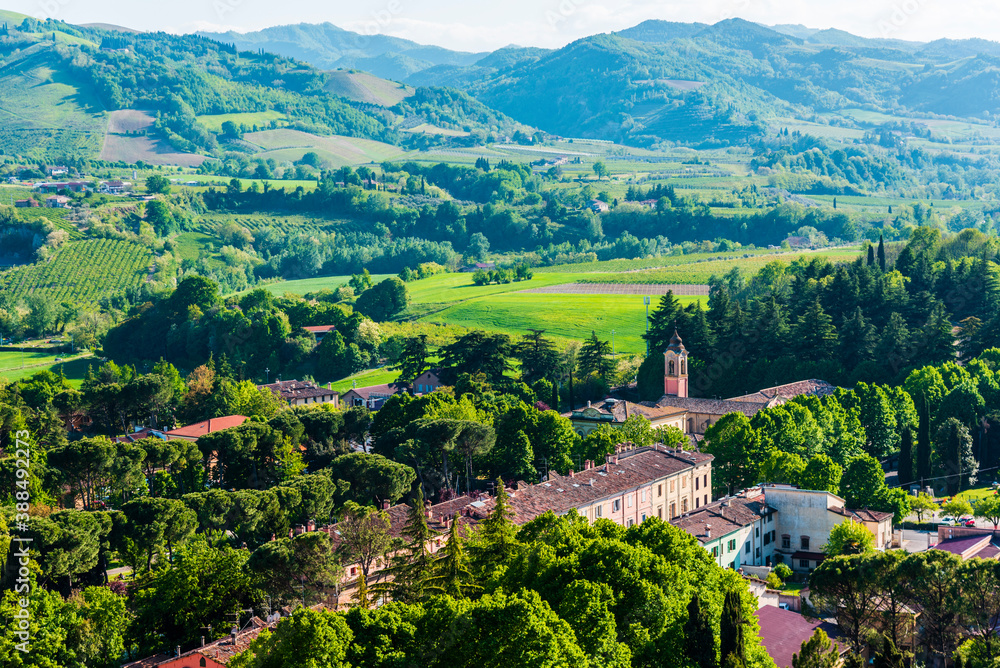 Brisighella, a town nestled in the hills of Romagna.