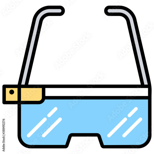 
Smart glasses symbolic of virtual reality environment
