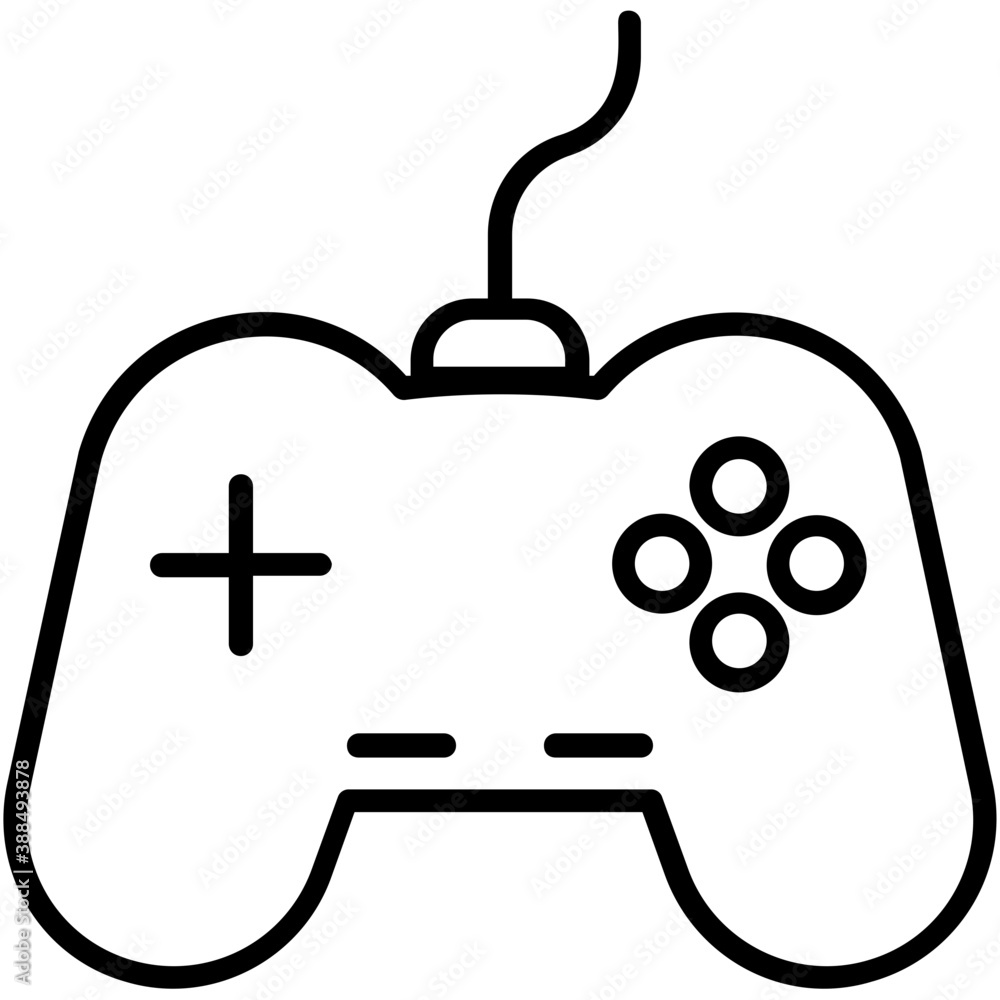 A game controller, flat icon design of gamepad
A game controller, flat icon design of gamepad