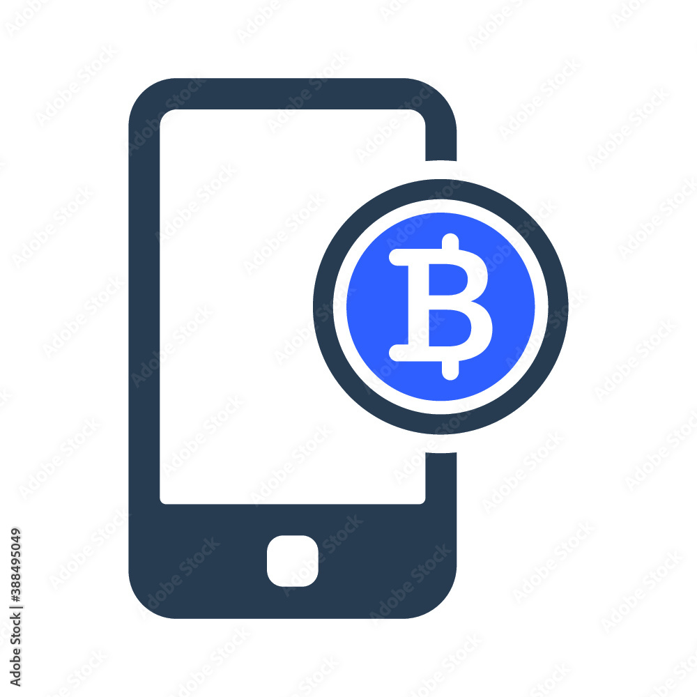 Mobile bitcoin icon Mobile bitcoin icon