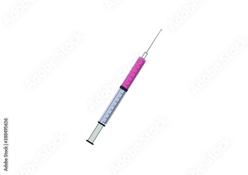 syringe isolated on white background