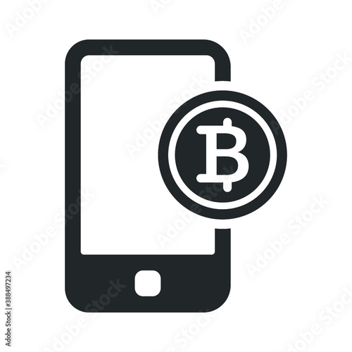 Mobile bitcoin icon