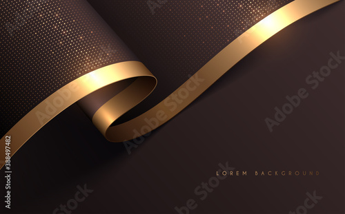 Soft background with gold line and dots
