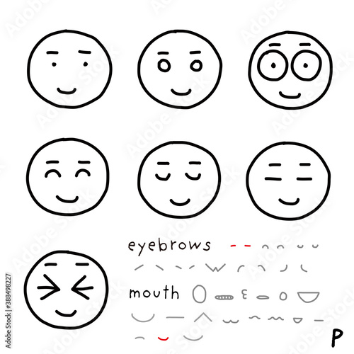 hand-drawn facial expression icon_01_p