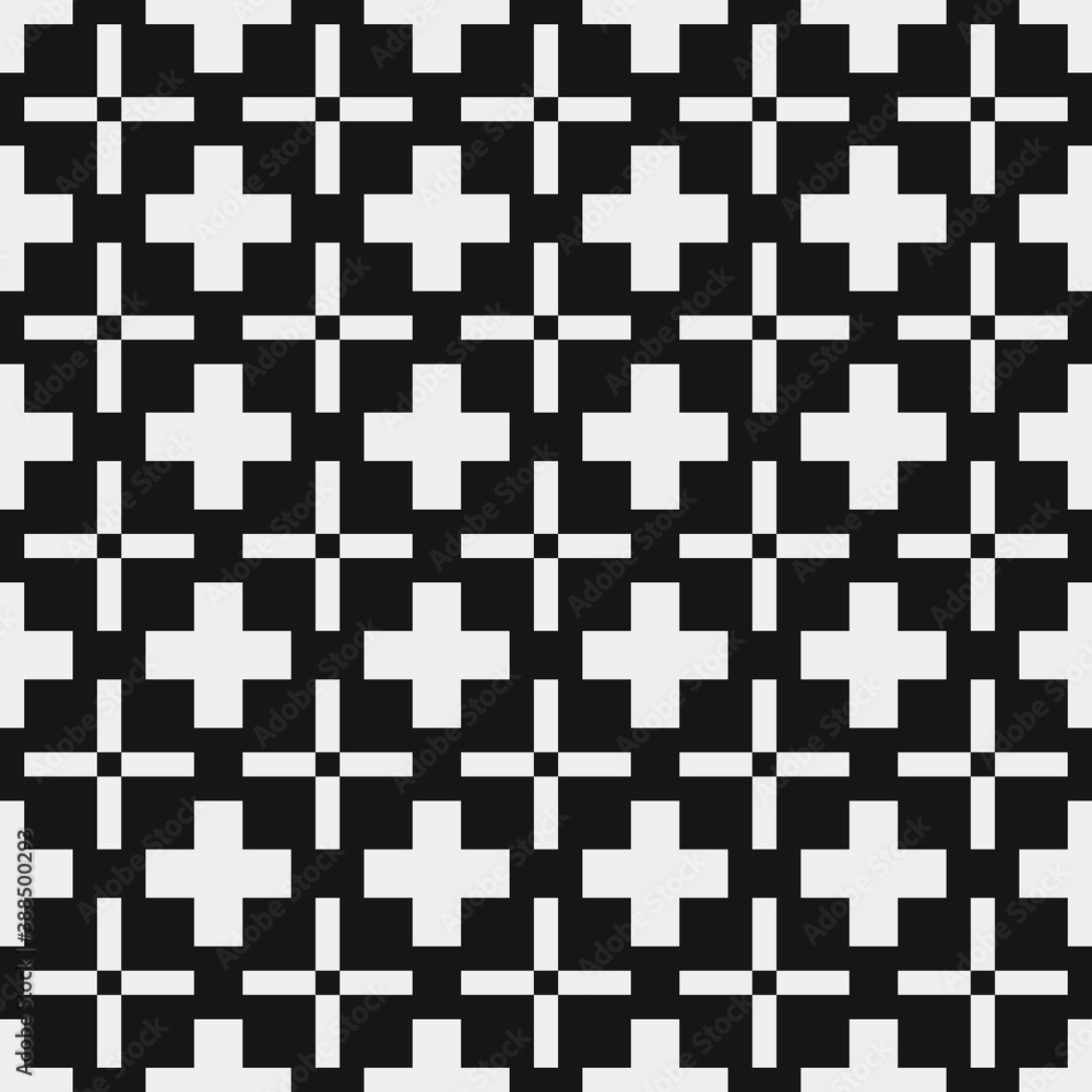 Fototapeta premium Abstract Cross Pattern Dots Logo generative computational art illustration