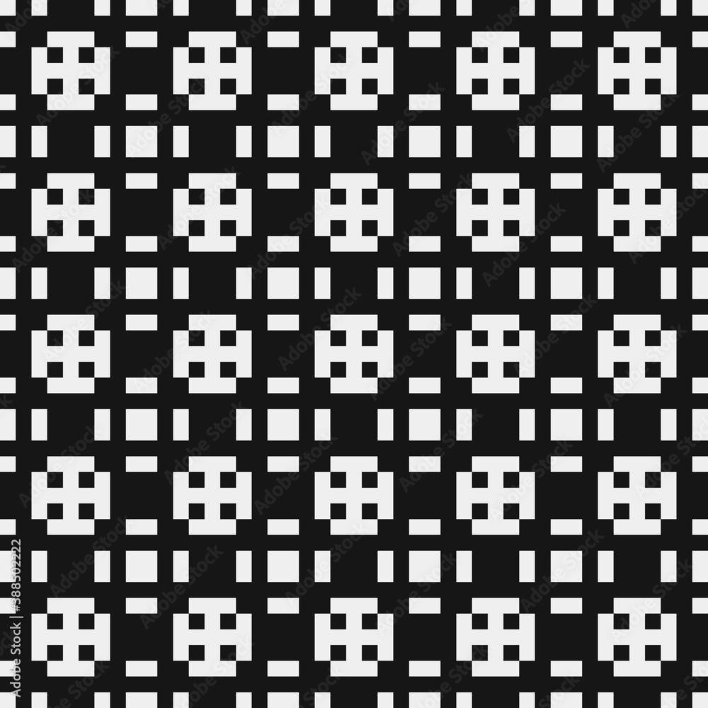 Fototapeta premium Abstract Cross Pattern Dots Logo generative computational art illustration