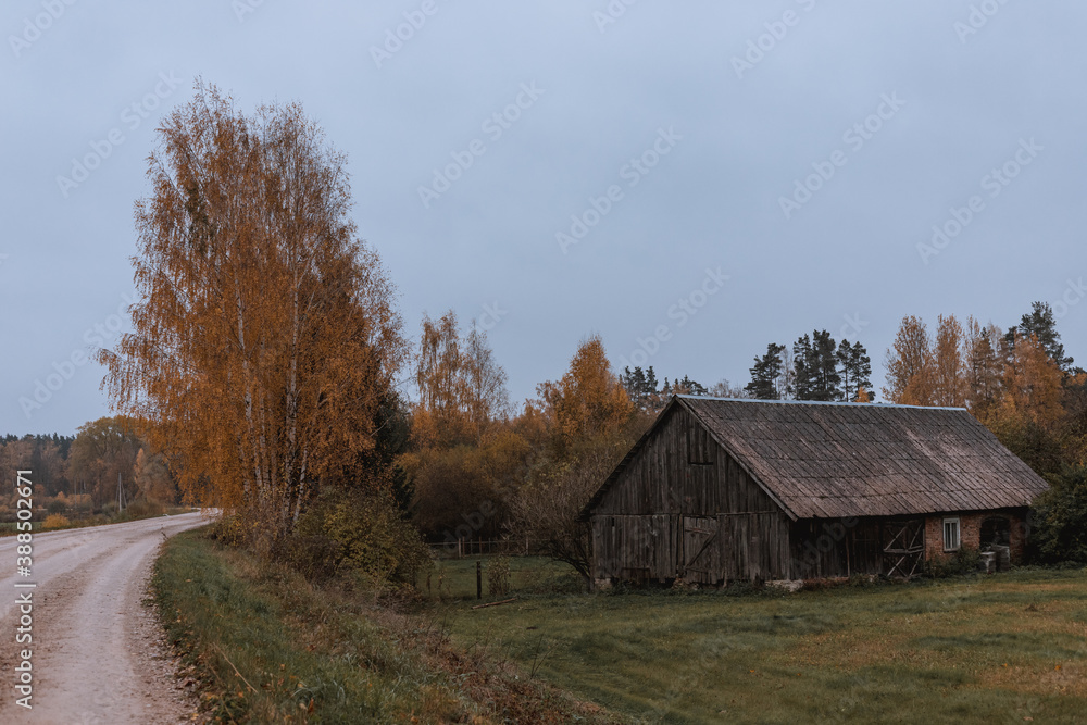 old barn in autumn old barn in autumn