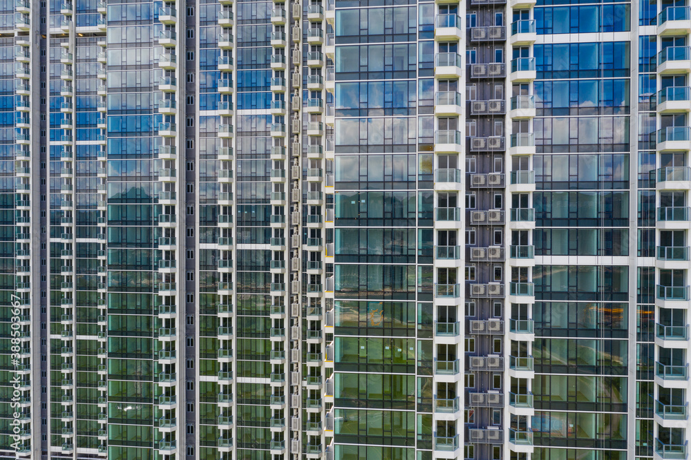 Exterior of the modern building facade Exterior of the modern building facade