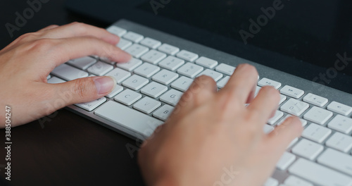 Type on the computer keyboard