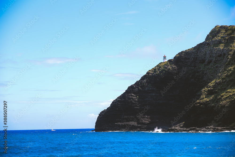 Naklejka premium East Honolulu coast, Makapuu beach park, Oahu, Hawaii