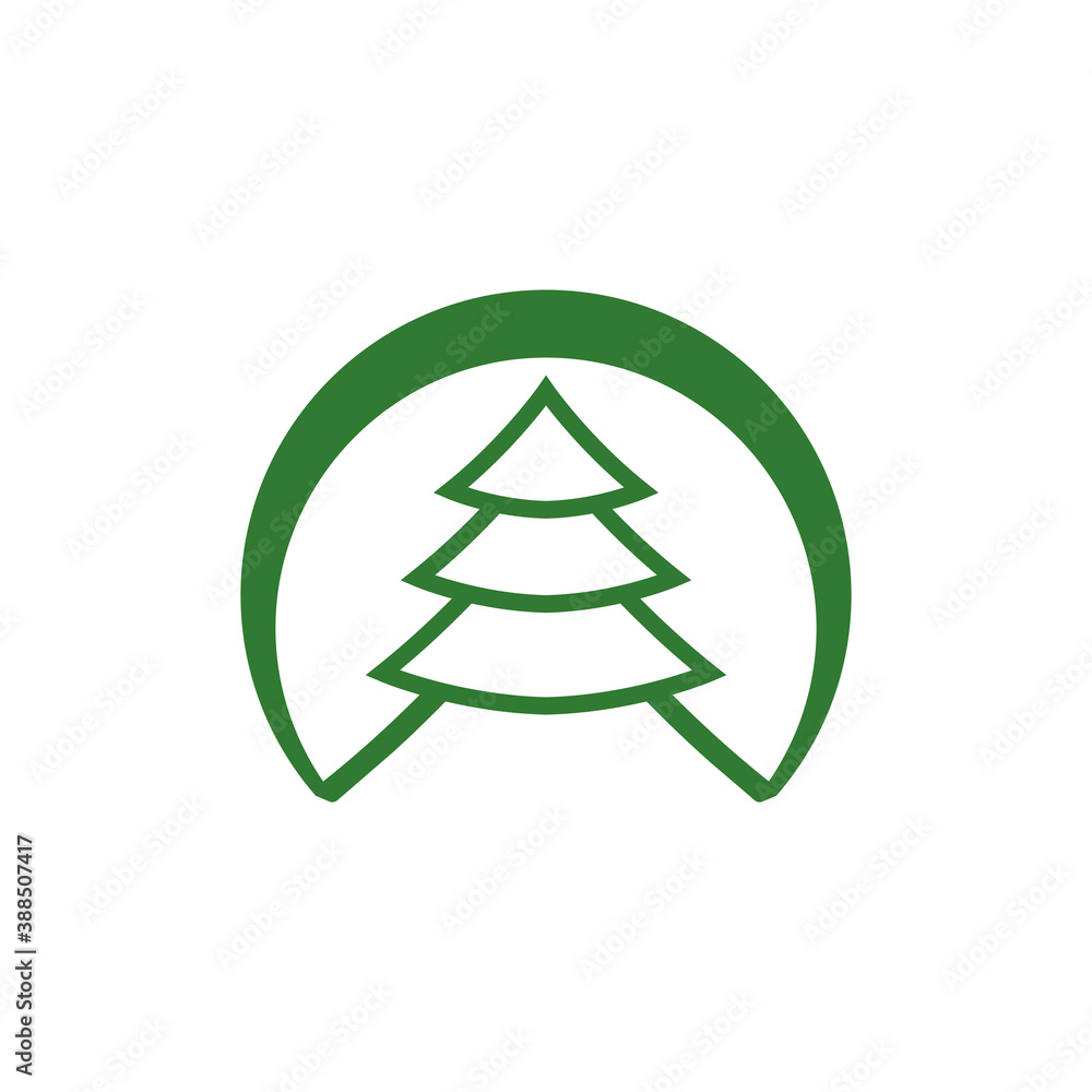 Cedar tree vector icon illustration design template Cedar tree vector icon illustration design template