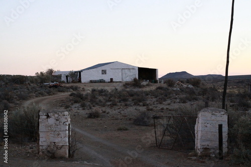 Photography barn in the karoo at sunset