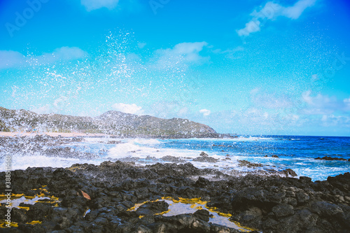 East Honolulu coastline, Wawamalu Beach Park, Oahu, Hawaii photo