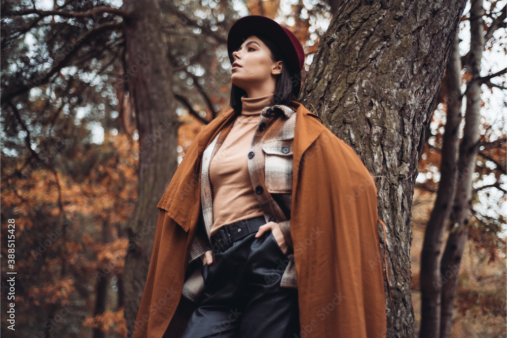 Beautiful woman enjoing autumn day. Beauty and fashion. Autumn fashion and lifestyle. Pretty woman wearing warm autumn clothes, hat and yellow scarf. Autumn mood. Fashionable woman outdoors. Beautiful woman enjoing autumn day. Beauty and fashion. Autumn fashion and lifestyle. Pretty woman wearing warm autumn clothes, hat and yellow scarf. Autumn mood. Fashionable woman outdoors.