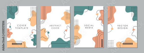 Set of abstract geometric templates. Universal cover Designs for Annual Report, Brochures, Flyers, Presentations, Leaflet, Magazine.