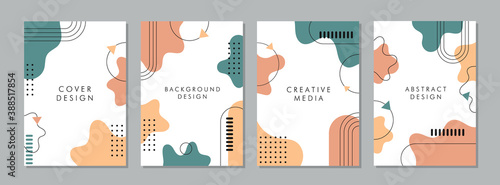 Set of abstract geometric templates. Universal cover Designs for Annual Report, Brochures, Flyers, Presentations, Leaflet, Magazine.