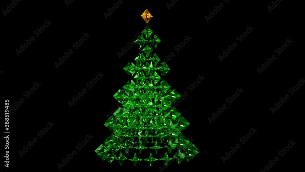 クリスマスツリーの3Dアニメーション クリスマスツリーの3Dアニメーション