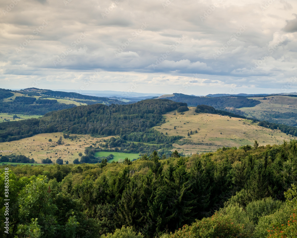 Fototapeta premium Mountains at Kreuzberg Monastery in Germany 