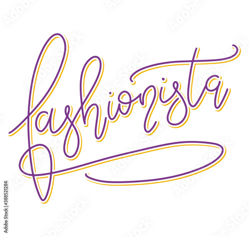 Fashion colored lettering, vector illustration isolated on white background. Calligraphy for posters, photo overlays, greeting card, t-shirt print and social media.