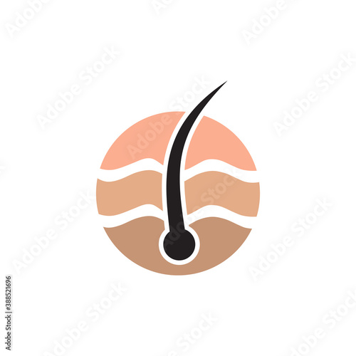 Hair treatment clinic logo design template