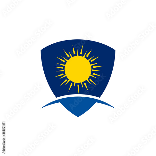 Ultraviolet protection logo icon design template