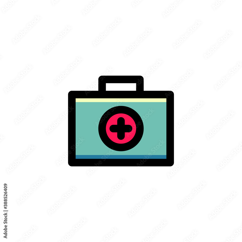 Icon Logo Vector Illustration. First Aid Kit. Outline Style.
Icon Logo Vector Illustration. First Aid Kit. Outline Style.