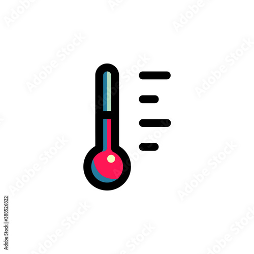 Icon Logo Vector Illustration. Thermostat Health Care Clinic Hospital. Outline Style.
