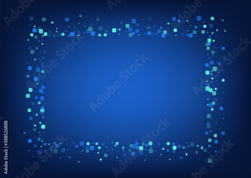 Blue Square Celebrate Blue Vector Background. 