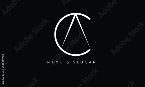 AC, CA, A, C abstract letters logo monogram