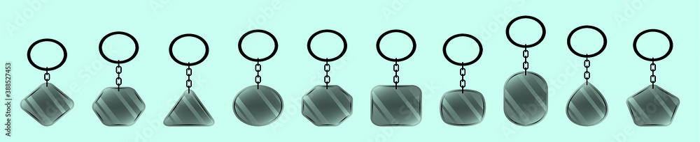 set of key holder cartoon icon design template with various models. vector illustration isolated on blue background set of key holder cartoon icon design template with various models. vector illustration isolated on blue background