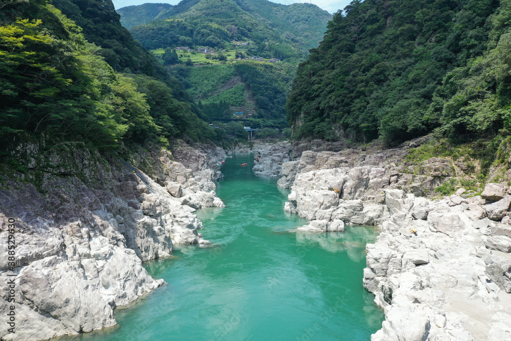 徳島県三好市　小歩危峡の風景