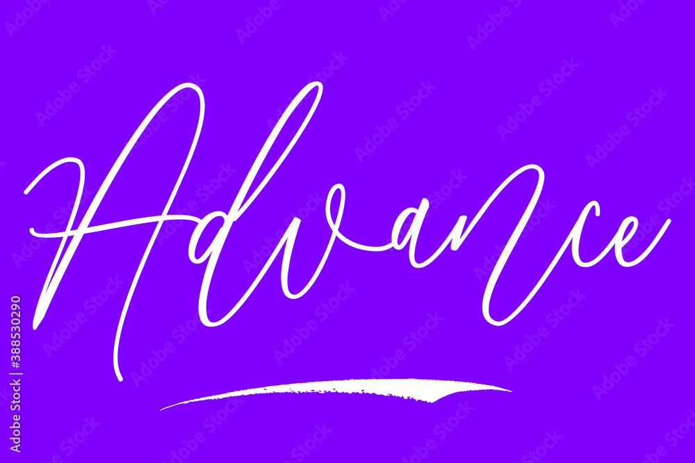Advance Cursive Bold Calligraphy Text Black Color Text On Purple Background Advance Cursive Bold Calligraphy Text Black Color Text On Purple Background