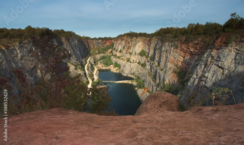 Quarry Great America (Vapencovy lom Velka Amerika) near Morina village in Central Bohemia, Czech Republic
