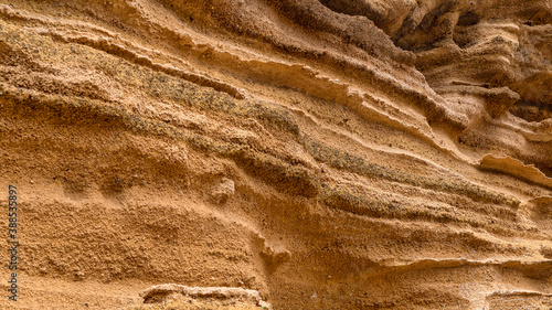 sand wall eroded by the wind