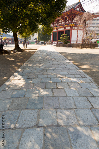四天王寺境内の石畳