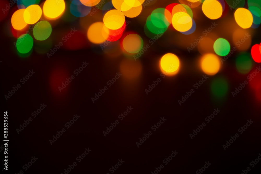 Obraz premium Abstract circles effect bokeh street lantern multi-colored