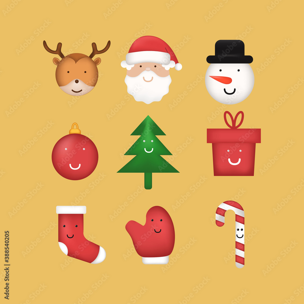 Cute and adorable Christmas characters