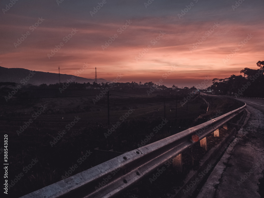 railway at sunset railway at sunset