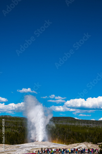 The active Geysers and geothermal pools of Yellowstone National Park. Yellowstone was the world's first National Park. The caldera is considered an active volcano.Half of the world's geothermal featur