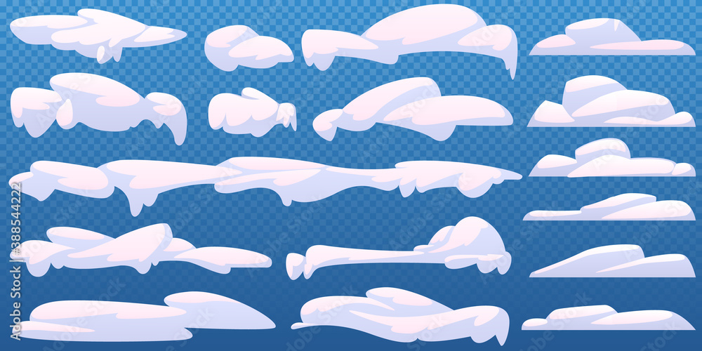 Collection of snow caps Collection of snow caps