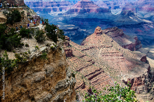 the Grand Canyon in Arizona USA one of the 7 wonders of the Natural World. Nearly 2 billion years of the Earth's history have been exposed as the Colorado River and its tributaries cut their channels  photo