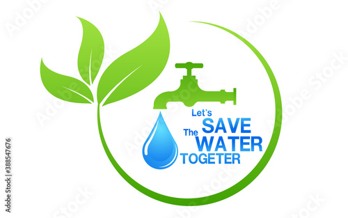 World Water Day Save Nature Concept Stock Vector