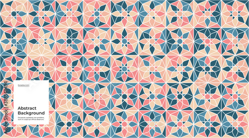 Abstract background illustration. Seamless pattern. Flat geometric shapes. Colorful mosaic. Eps10 vector.