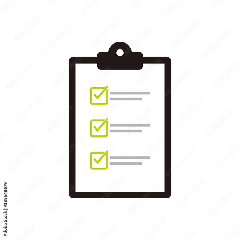 Clipboard with checklist icon, symbol for web site and app design. Clipboard with checklist icon, symbol for web site and app design.
