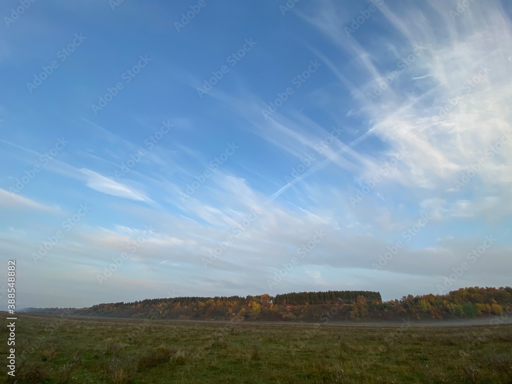 Obraz premium sunset over the river