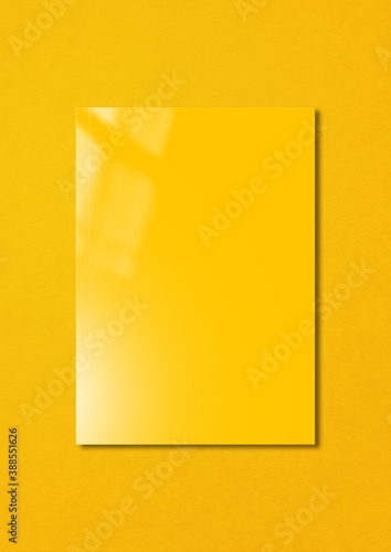 Yellow Booklet cover template on colorful background