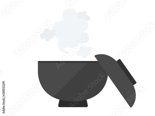 黒いお椀のイラスト