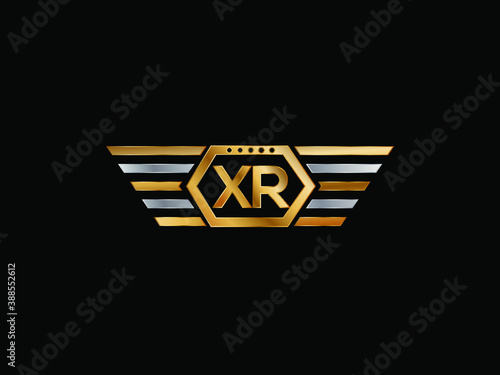 XR Letter Initial with Royal Template.
elegant with wing logo vector,
Creative Lettering Logo Vector Illustration.