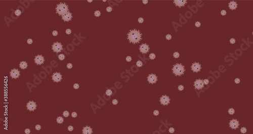 Coronavirus Covid19 virus germ cells wallpaper set. 